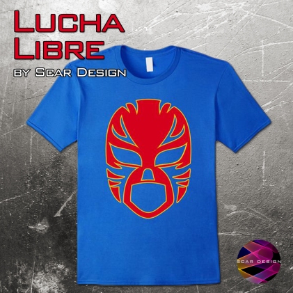 Lucha Libre Red Mask T-Shirt by Scar Design