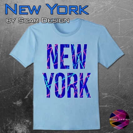 New York Cool  Retro 80's T-Shirt by Scar Design