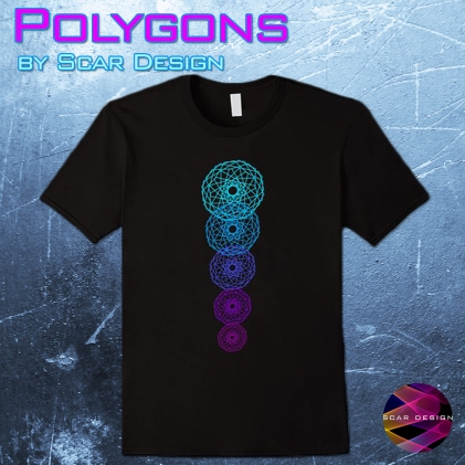 Polygons Modern  T-Shirt by Scar Design