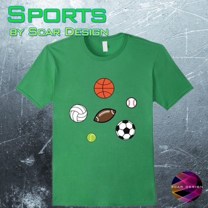 Sports Fan Cool T-Shirt by Scar Design